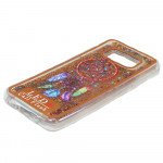 Wholesale Samsung Galaxy S8 LED Flash Design Liquid Star Dust Case (Dream Catcher Gold)